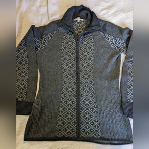 Full zip wool sweater